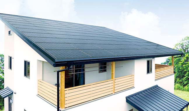 太陽光発電の屋根一体型